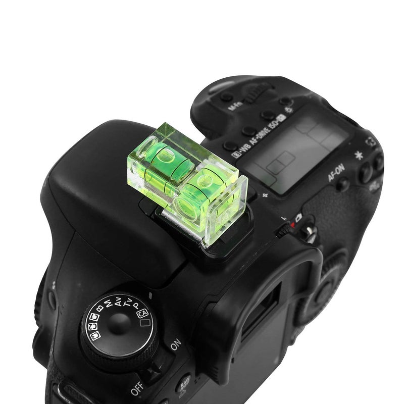 CarPro 6 Pack Camera Hot Shoe Level, Hot Shoe Bubble Level Camera Hot Shoe Cover 2 Axis Bubble Spirit Level Compatible with DSLR Film Camera Canon Nikon Olympus,Combo Pack - 2 Axis and 1 Axis - Image 2